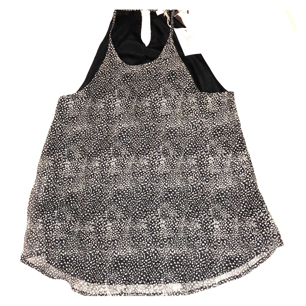 Joie black and white speckled tank top (NWT)